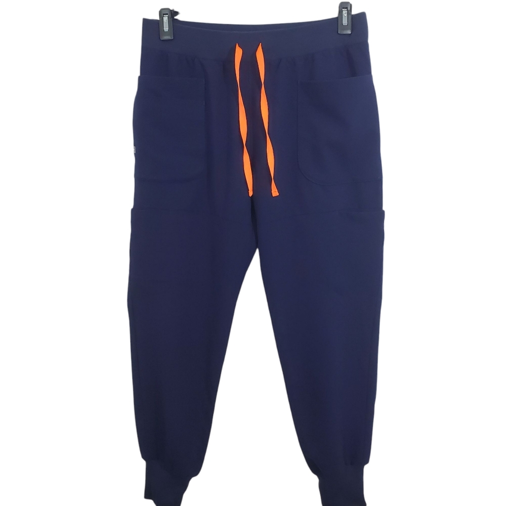 Figs Navy and Orange Track Pants